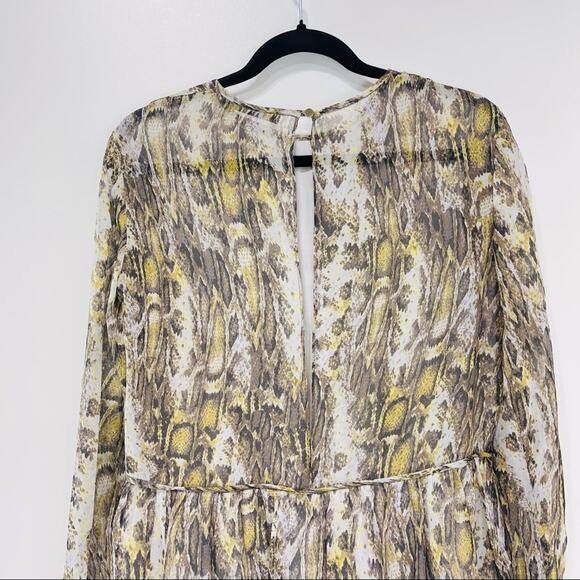 Jenni Kayne Long Sleeve Dress in Grey Multi Snake print Size S - Picture 8 of 14
